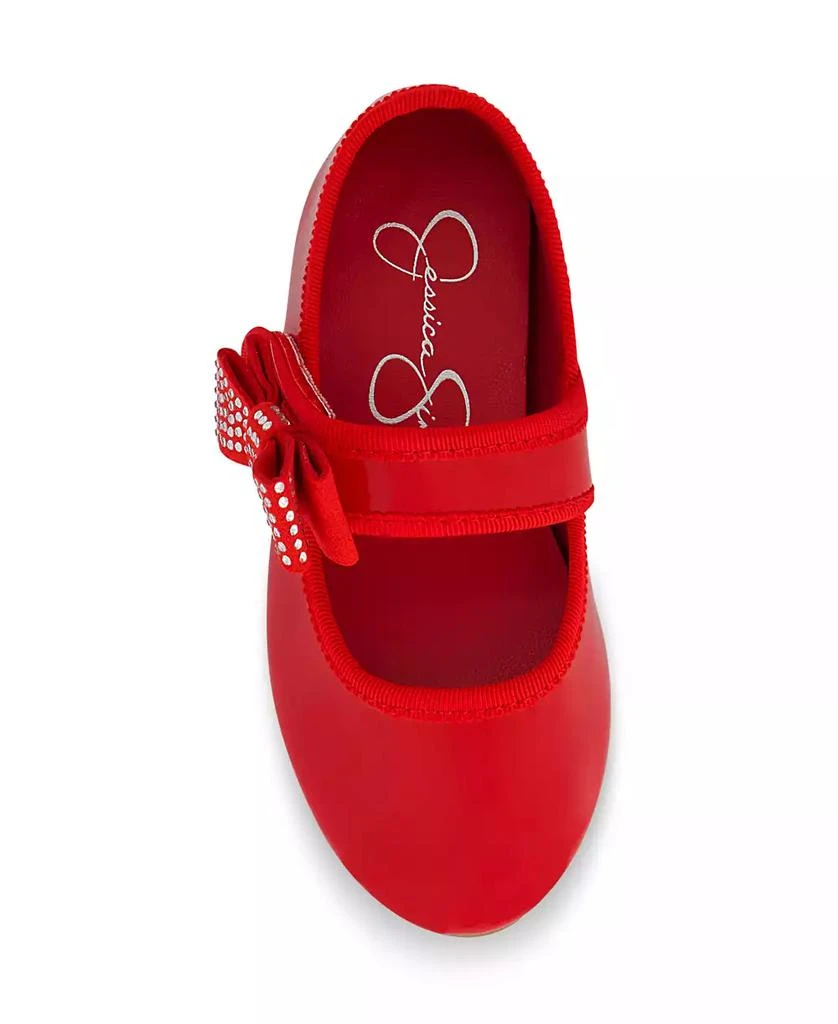 Jessica Simpson Toddler Girls Amy Crystal Bow Ballet Flat 8