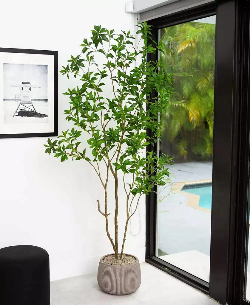 NEARLY NATURAL 7ft. Artificial Minimalist Japanese Pieris Tree with Real Touch Leaves 5