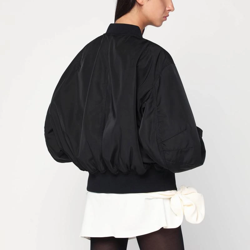 The Attico Black Anja zip bomber 3