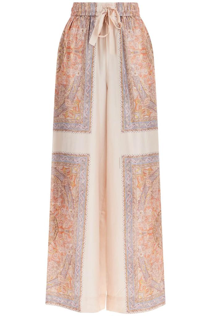 【Zimmermann】Pop embroidered linen wide-leg pants Zimmermann Pop embroidered linen wide-leg pants - Leggings