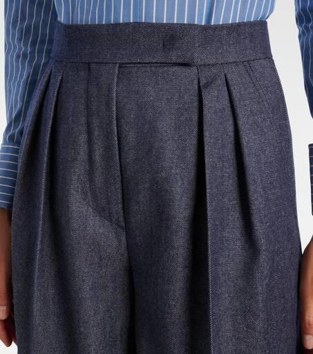 Max Mara Baden pleated virgin wool wide-leg pants 4
