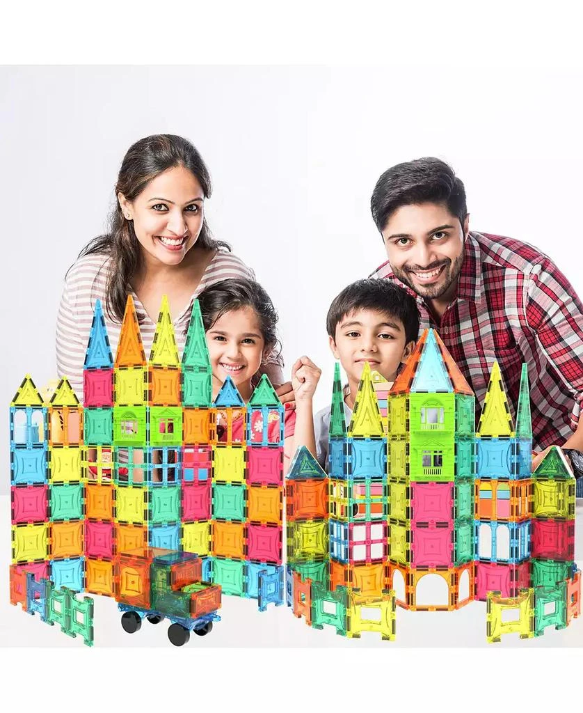 Mag-Genius 102 Piece Magnetic Building Block Play People Castle Set 9
