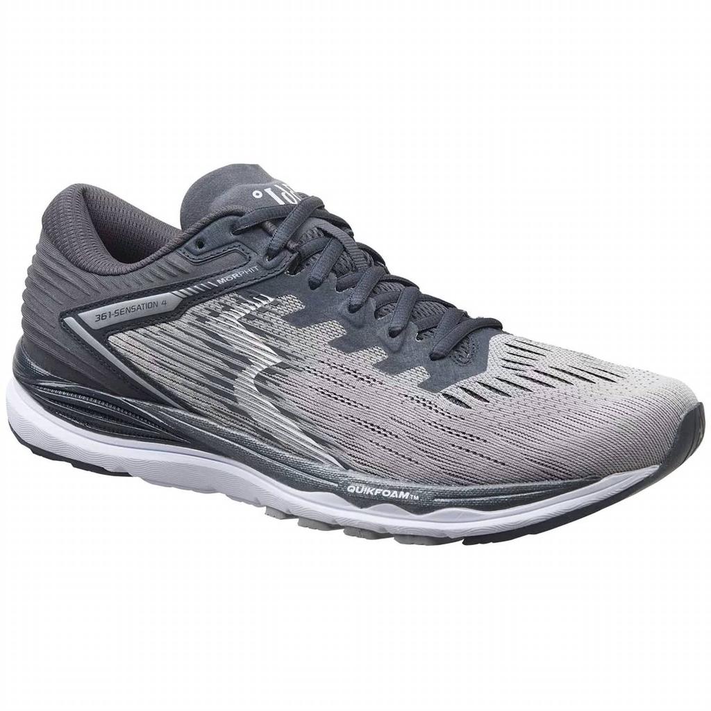 361 Degrees Men's Sensation 4 Running Shoes - Medium Width In Sleet/ebony