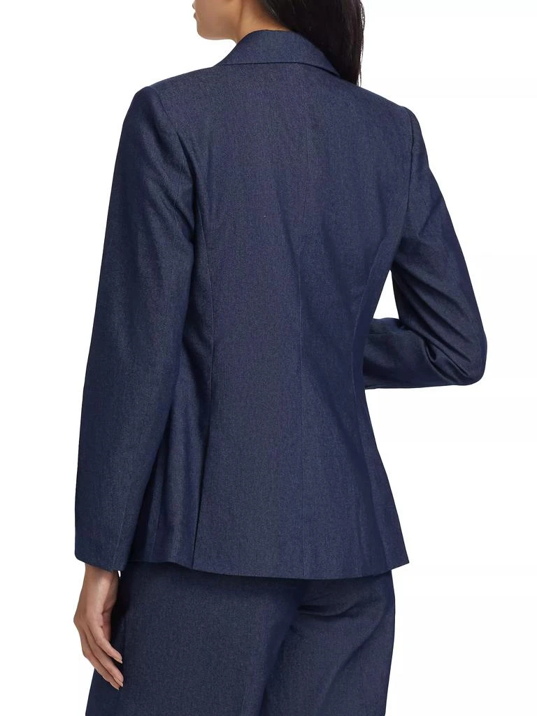 If Only Studio Stretch-Denim Single-Breasted Blazer 5