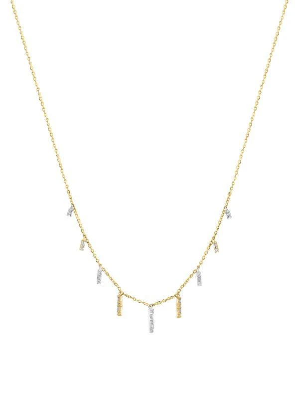 Effy Two Tone 14K Gold & 0.16 TCW Diamond Necklace 1