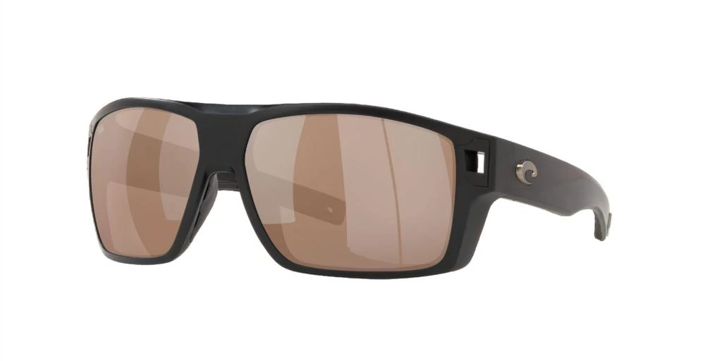 Costa Del Mar Men's Diego Polarized Sunglasses In Matte Black,copper, Silver 1