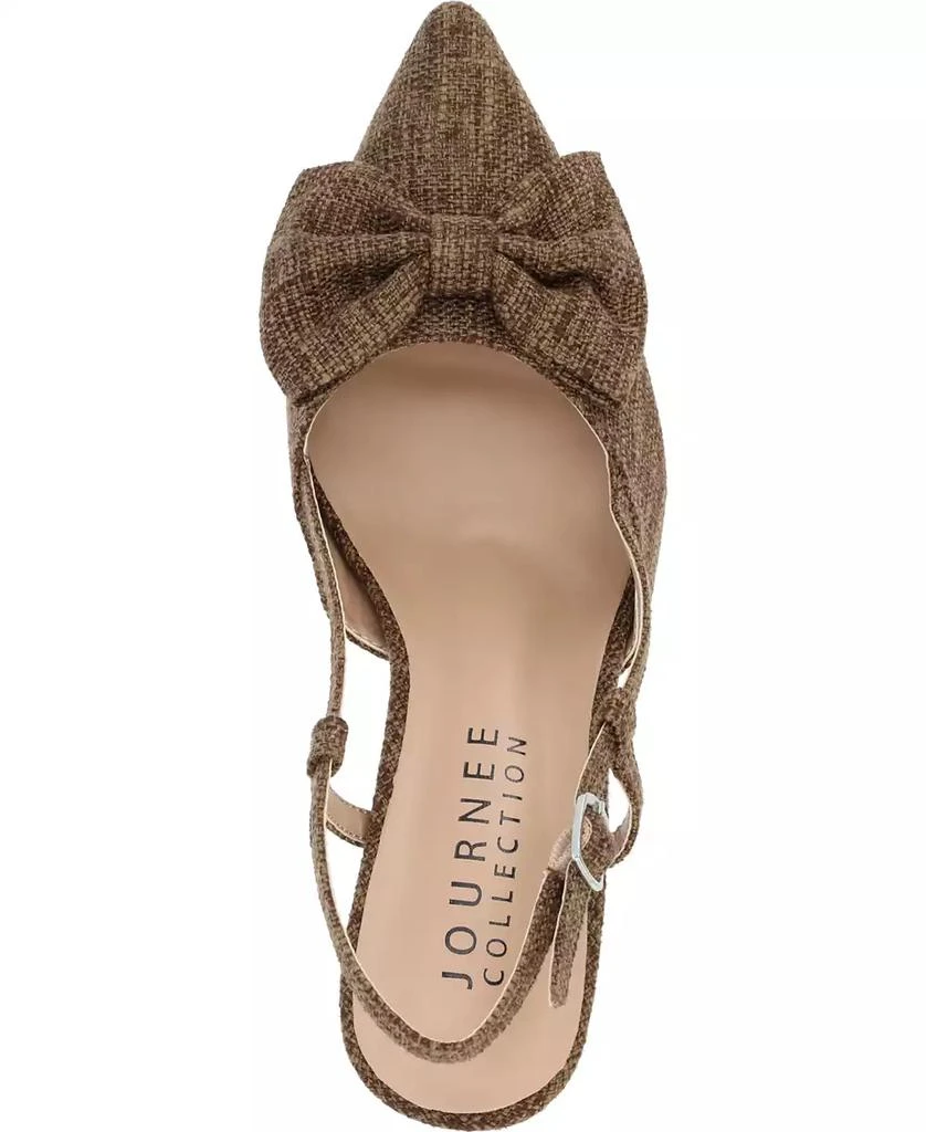 Journee Collection Women's Tailynn Wide Width Slingback Block Heel Pumps 4