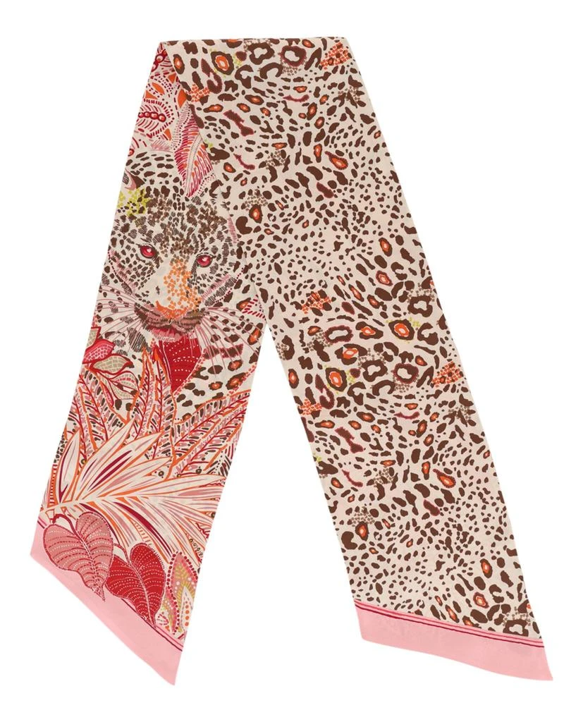 Ferragamo Leopard and Floral Print Scarf 1