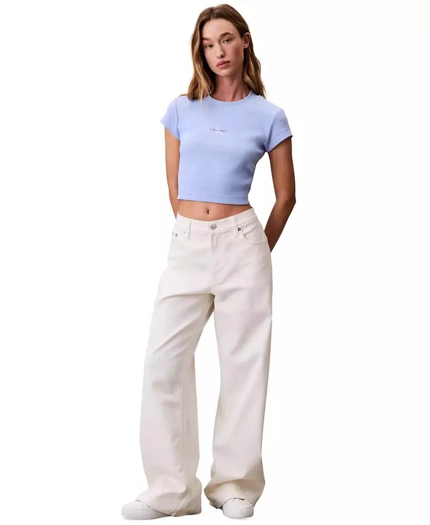 Calvin Klein Women's Monogram Logo Baby T-Shirt 2