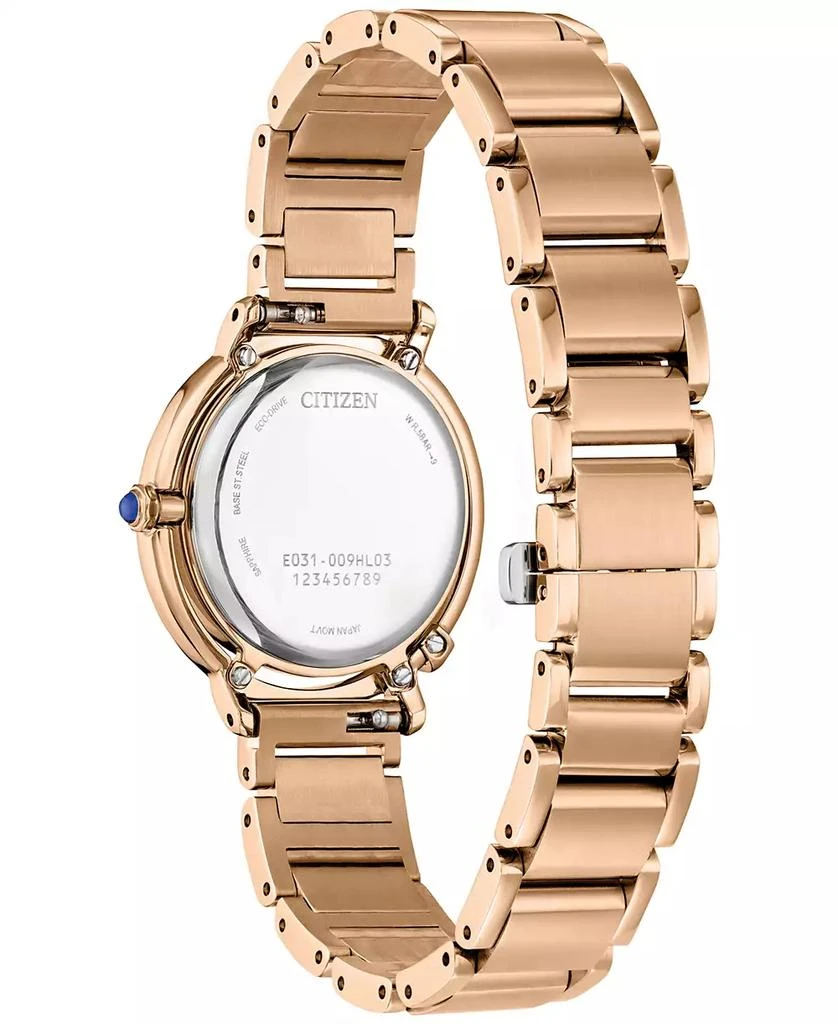 Citizen Eco-Drive Women
s L Arcly Diamond Accent Rose Gold-Tone Stainless Steel Bracelet Watch 31mm 3