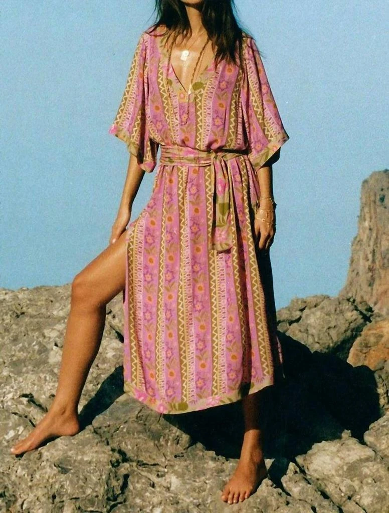 SPELL Goldie Maxi Gown In Desert Rose