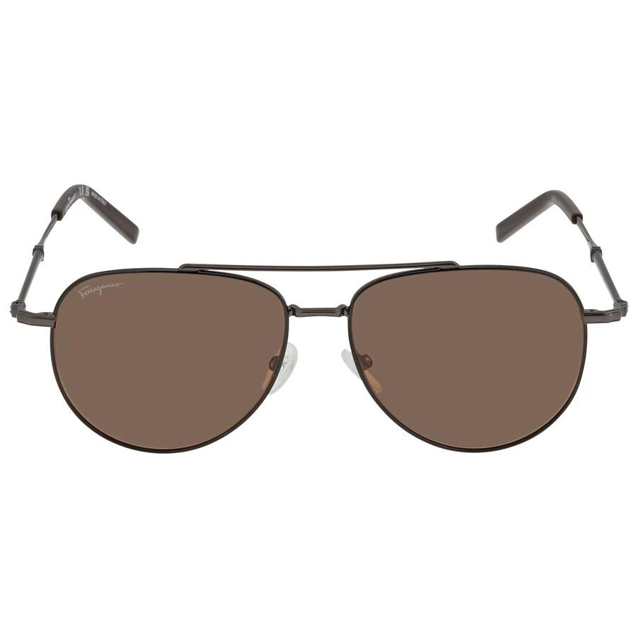 Salvatore Ferragamo Salvatore Ferragamo Brown Pilot Unisex Sunglasses SF226S 021 58 1