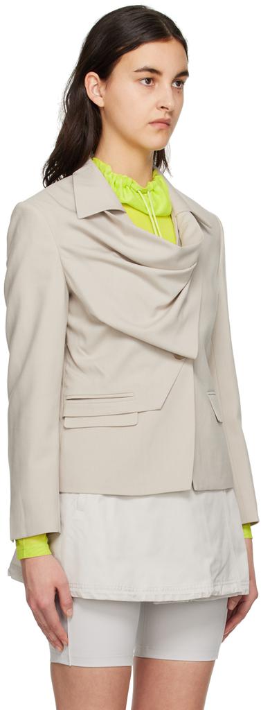 TheOpen Product Beige Draped Blazer