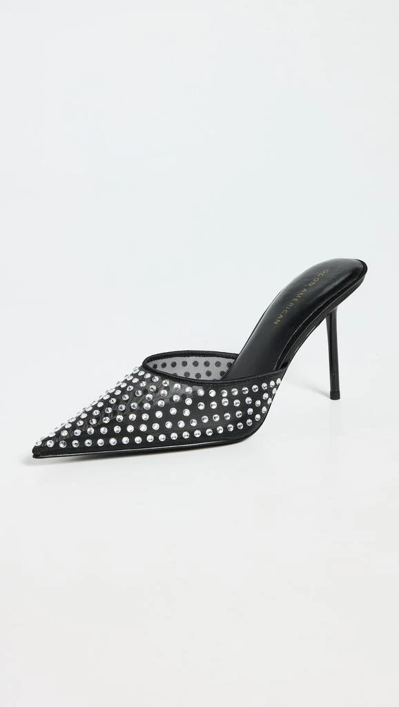 Good American Diamond Mesh Mules 1