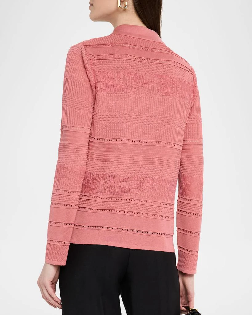 Misook Heritage Multi-Stitch Tonal Knit Jacket 3