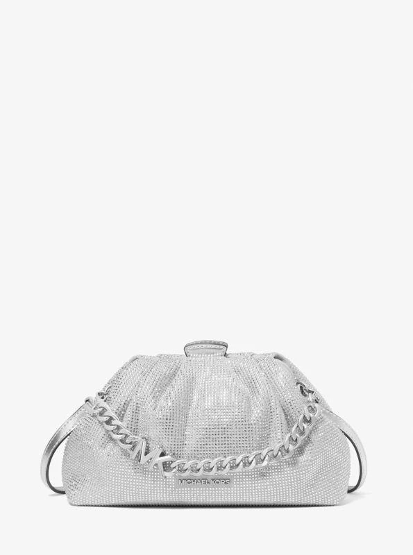 Michael Kors Nola Small Crystal Embellished Metallic Crossbody Bag 1