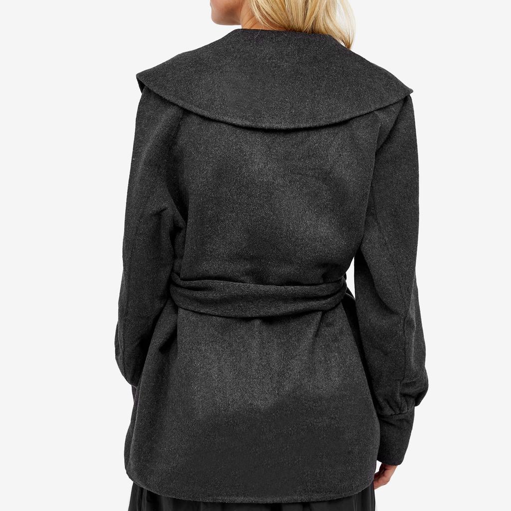 ★Ganni★ Belted big collar coat black F8486252 F8486252FW23 Ganni GANNI Wool Big Collar Belt Jacket - Jackets - Compare