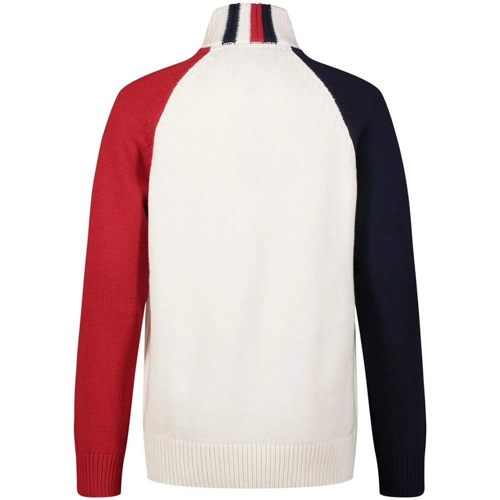 Tommy Hilfiger Big Boys Colorblock Long Sleeve Quarter Zip Sweater 2