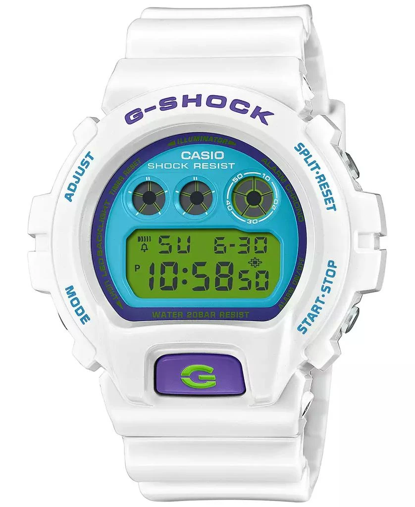 G-Shock Men's Digital White Resin Strap Watch 50mm, DW6900RCS-7 1