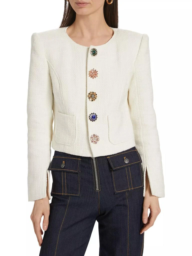 Cinq à Sept Randi Tweed Rhinestone-Button Jacket 3