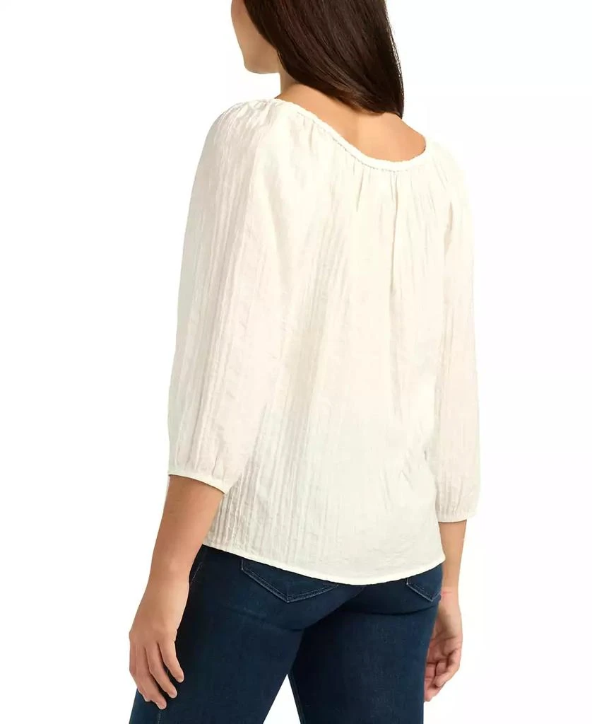 BCX Juniors
 Textured Scoop Neck Peasant Top 4