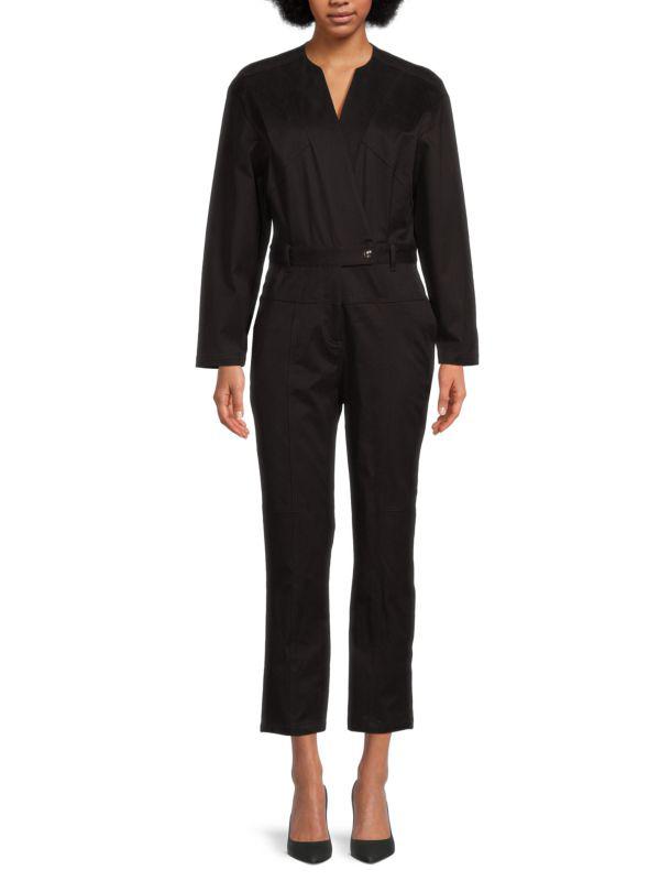 Max Mara Pianoforte Black Stretch Wool Mincio Jumpsuit