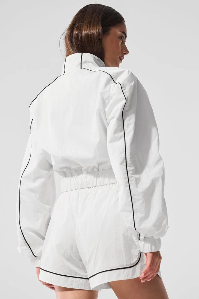 Alo Motivate Full-Zip Track Jacket - White/Black 3