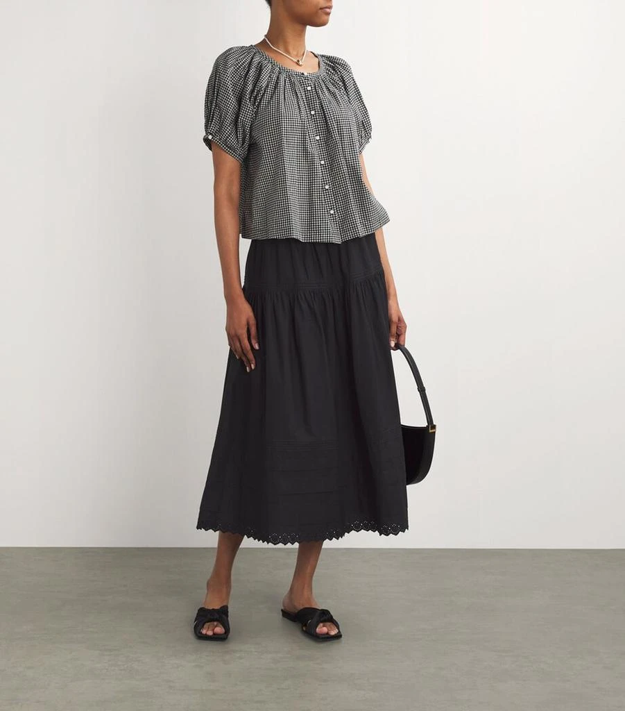 DÔEN Tiered Sebastiane Midi Skirt 2
