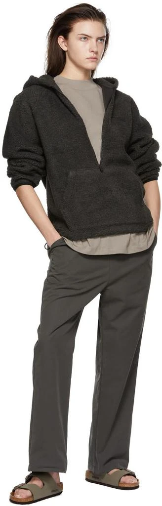 Essentials Black Polyester Hoodie 4