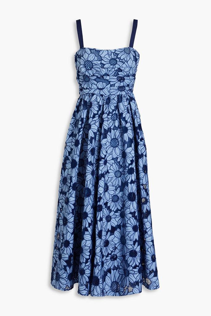 MIKAEL AGHAL Pleated lace midi dress