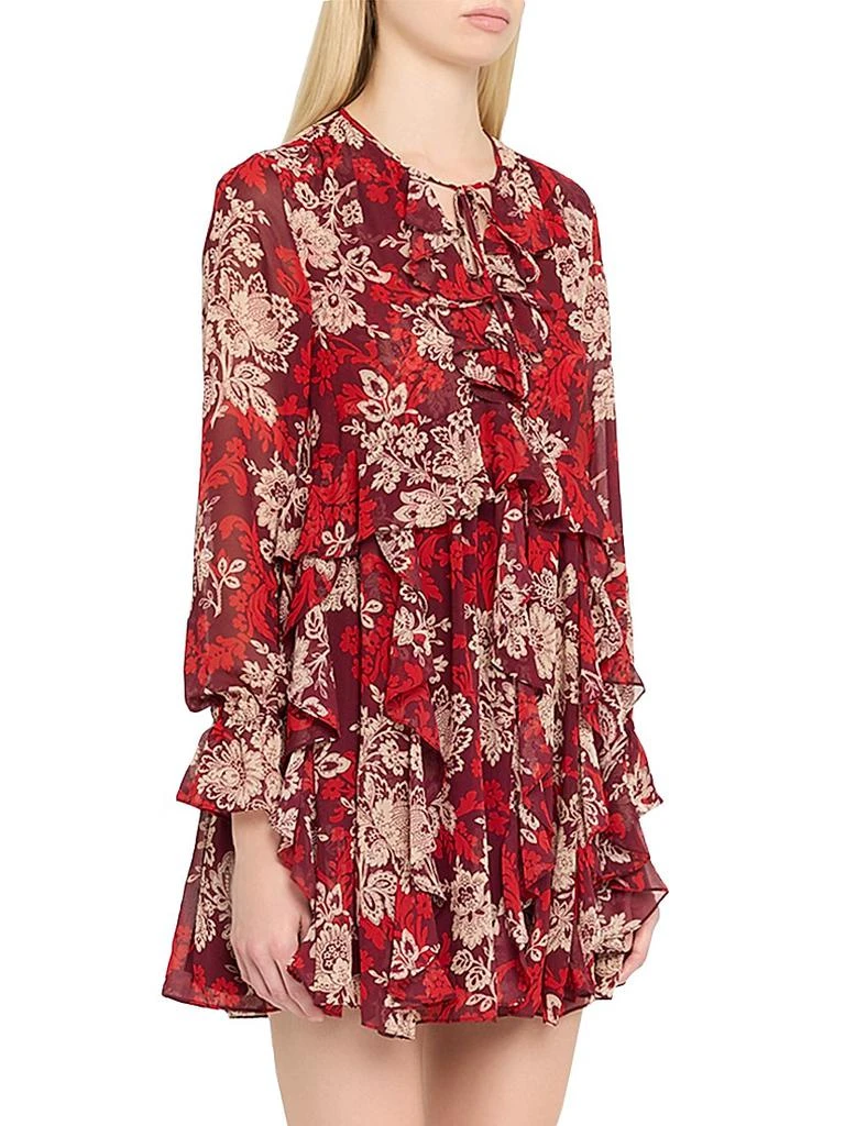 Cinq à Sept Gilded Paisley Ruffle Minidress 3