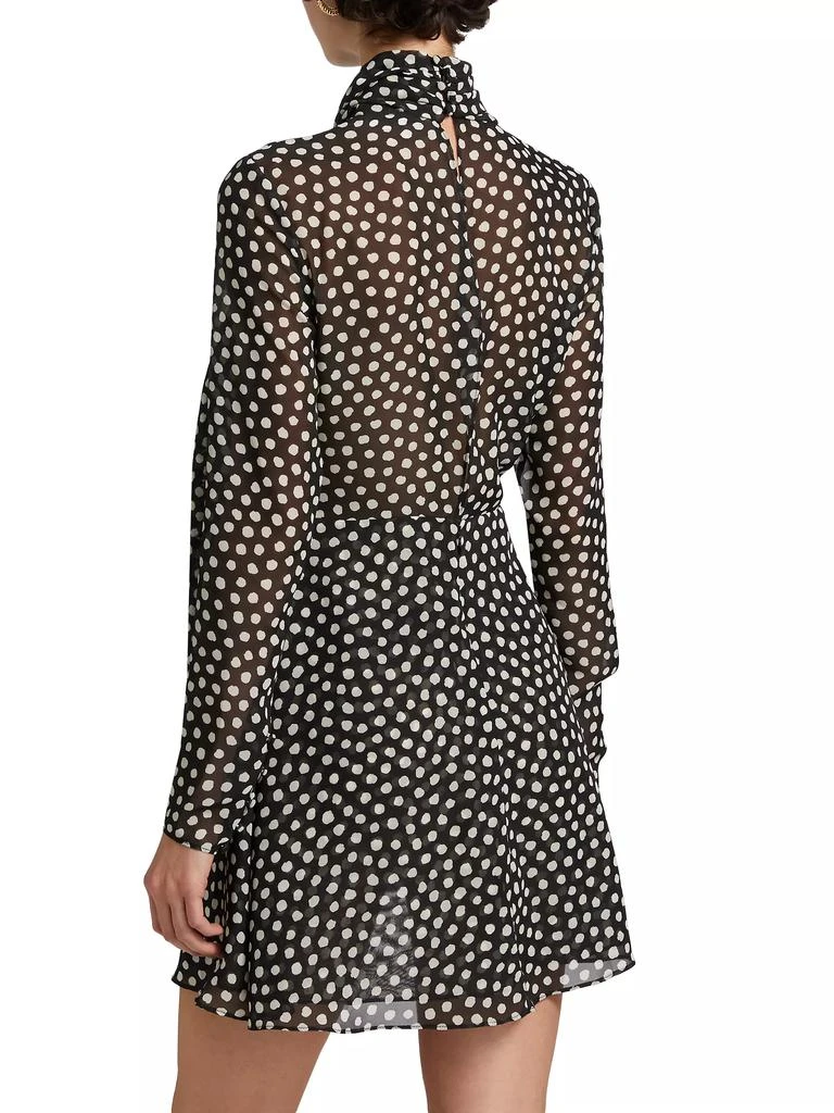 Ronny Kobo Carlotta Polka Dot Tie Minidress 5
