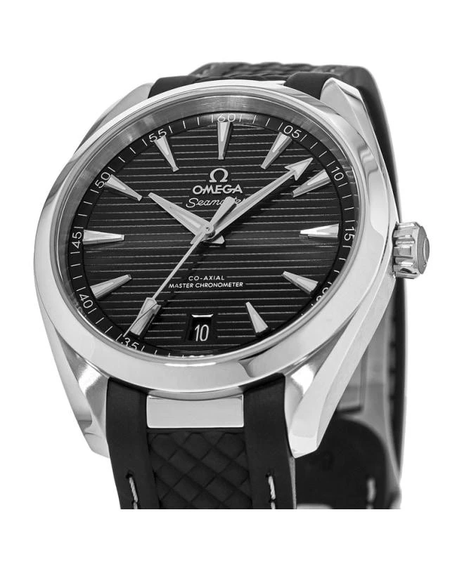 Omega Omega Seamaster Aqua Terra 150m Master Co-Axial Black Dial Rubber Strap Men&apos;s Watch 220.12.41.21.01.001 2