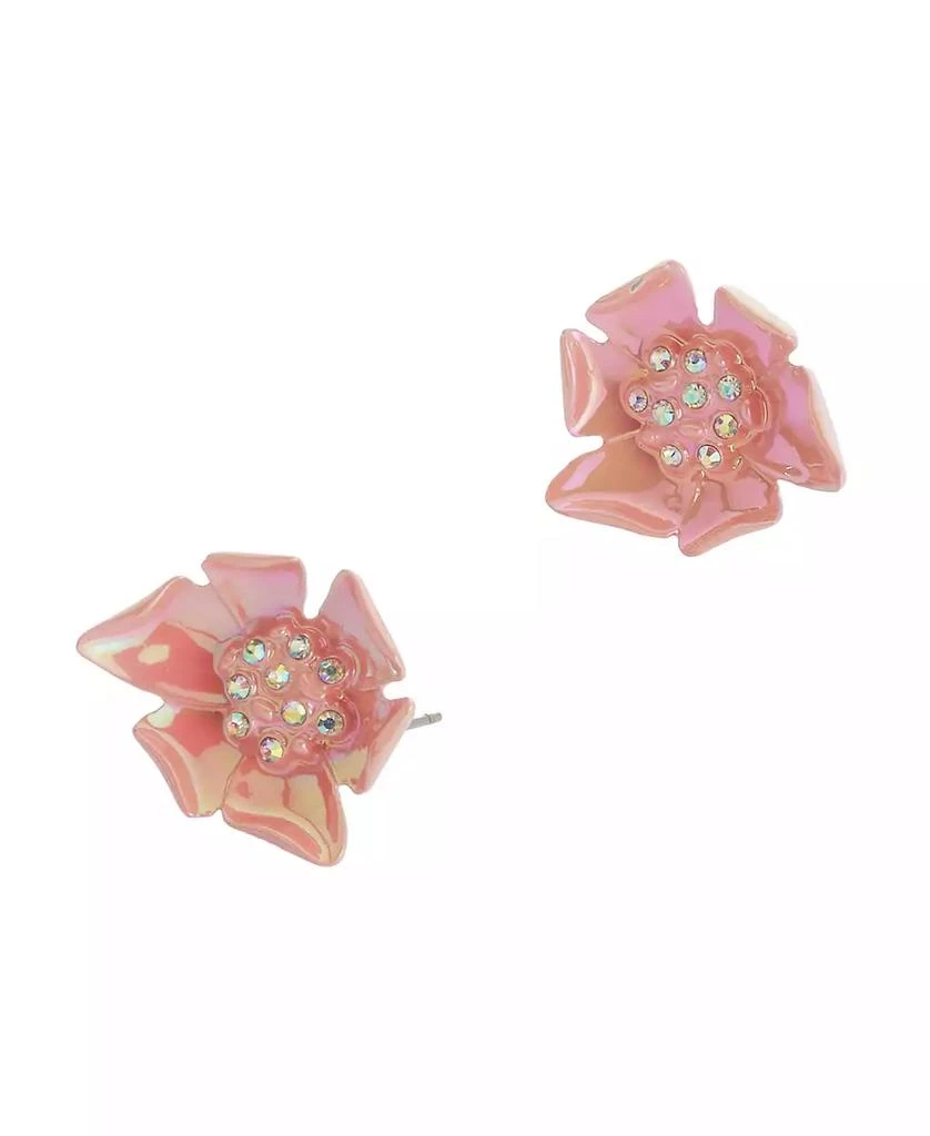 Betsey Johnson Faux Stone Garden Glam Flower Stud Earrings 2