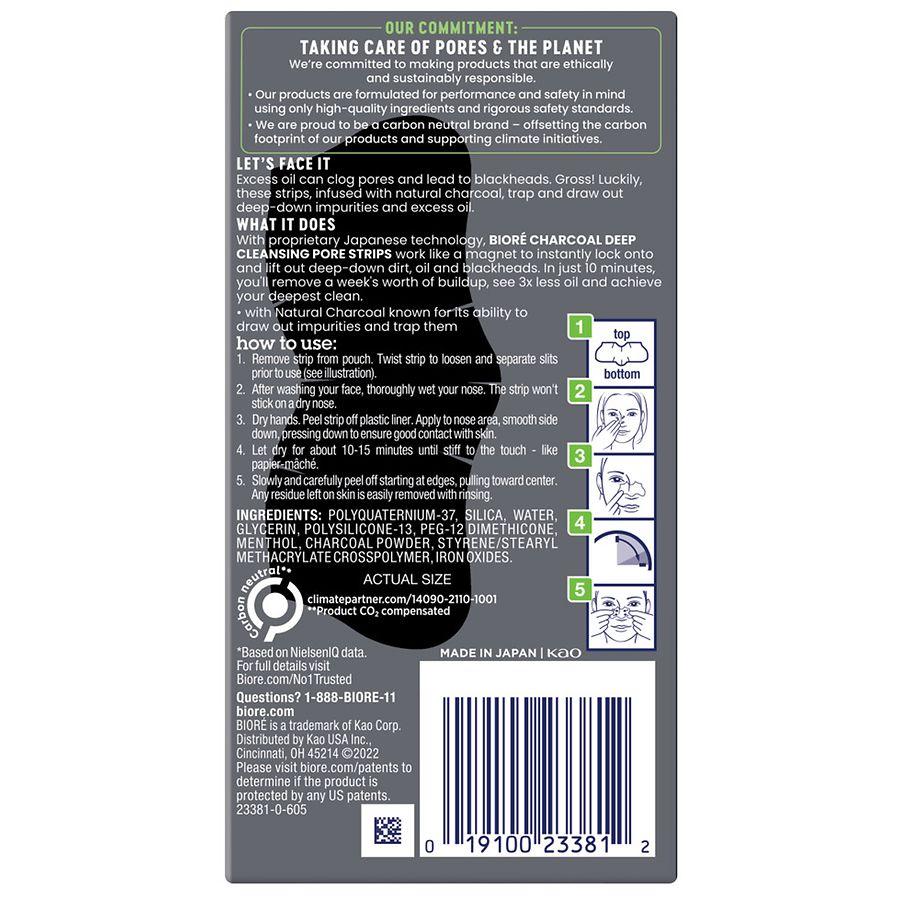 Biore Charcoal Deep Cleansing Pore Strips