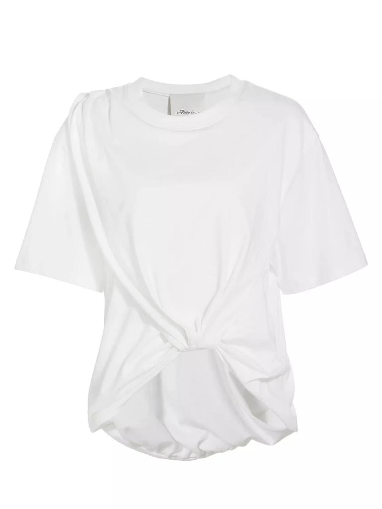 3.1 Phillip Lim Draped Cotton Jersey T-Shirt 1