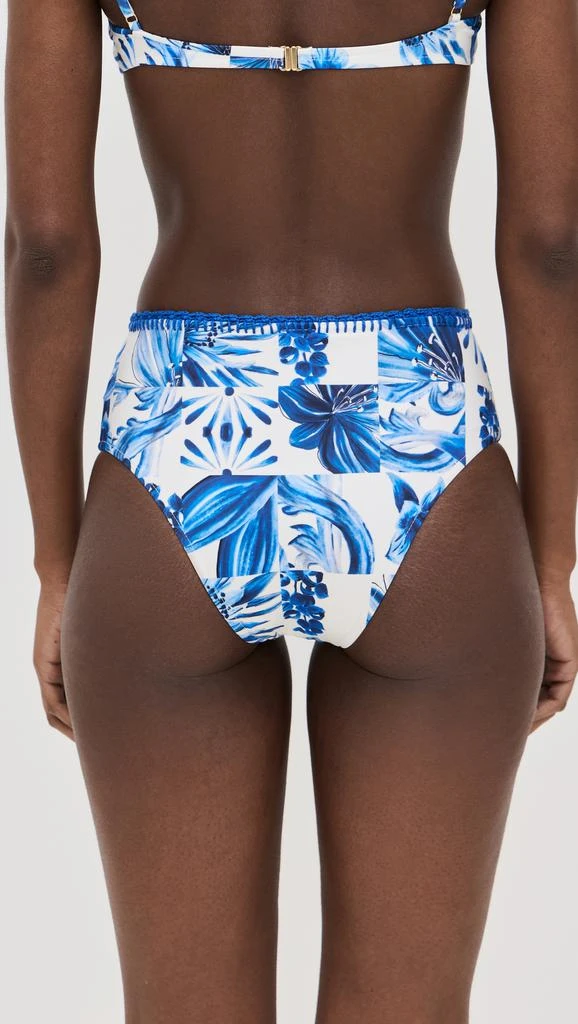 Farm Rio Garden Tiles High Waist Bikini Bottoms 2