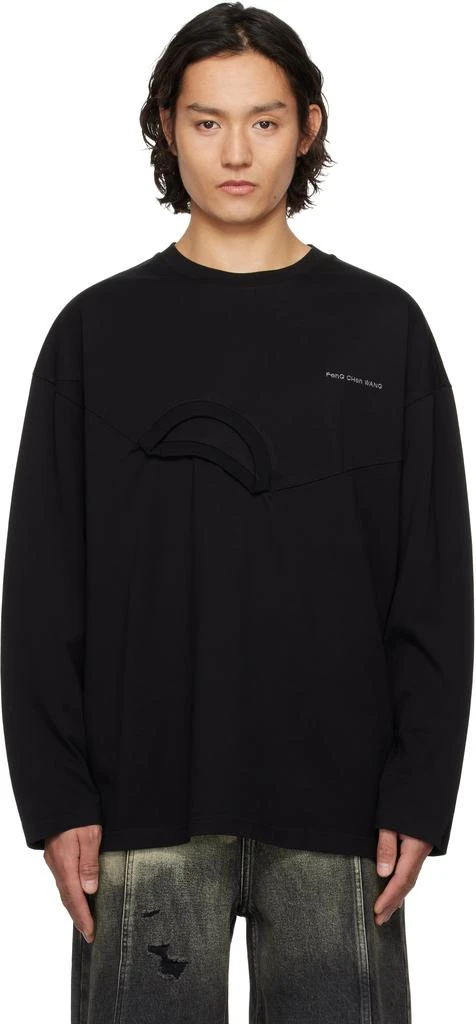 Feng Chen Wang Black Oversized 2in1 T-shirt 1