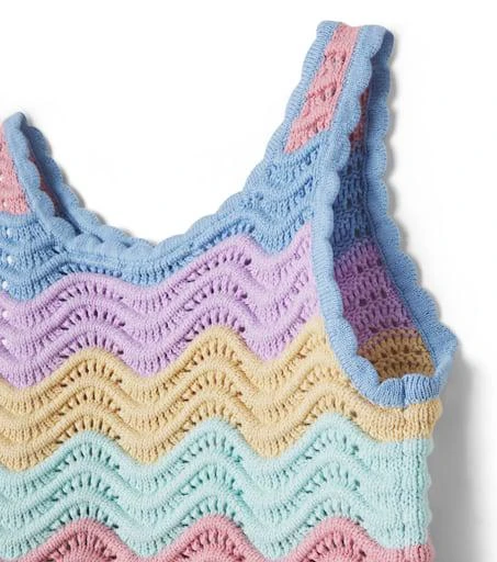 Stella McCartney Scalloped striped cotton tank top 3