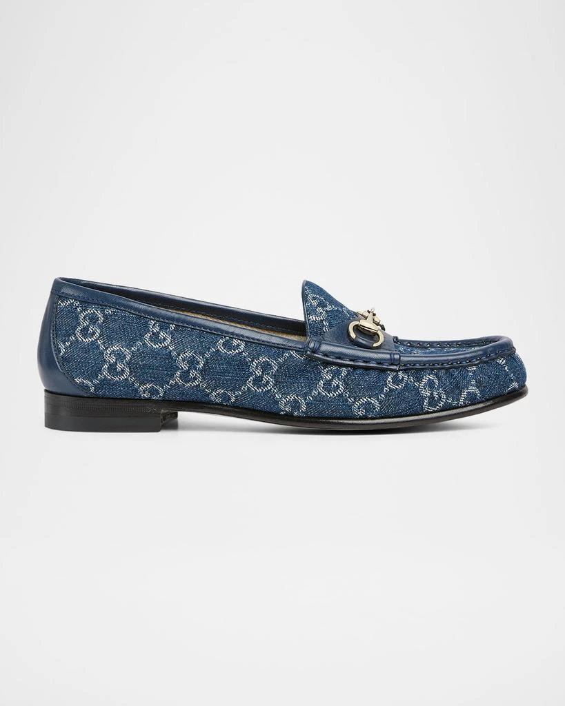 Shop 1953 Horsebit Monogram Denim Loafers on Sale at BeyondStyle