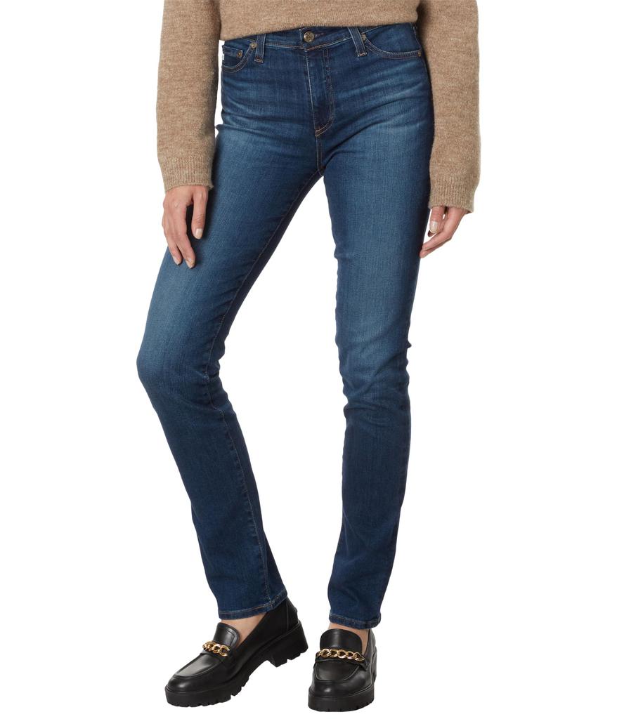 AG Jeans Mari High-Rise Slim Straight Extended in 7 Years Dive