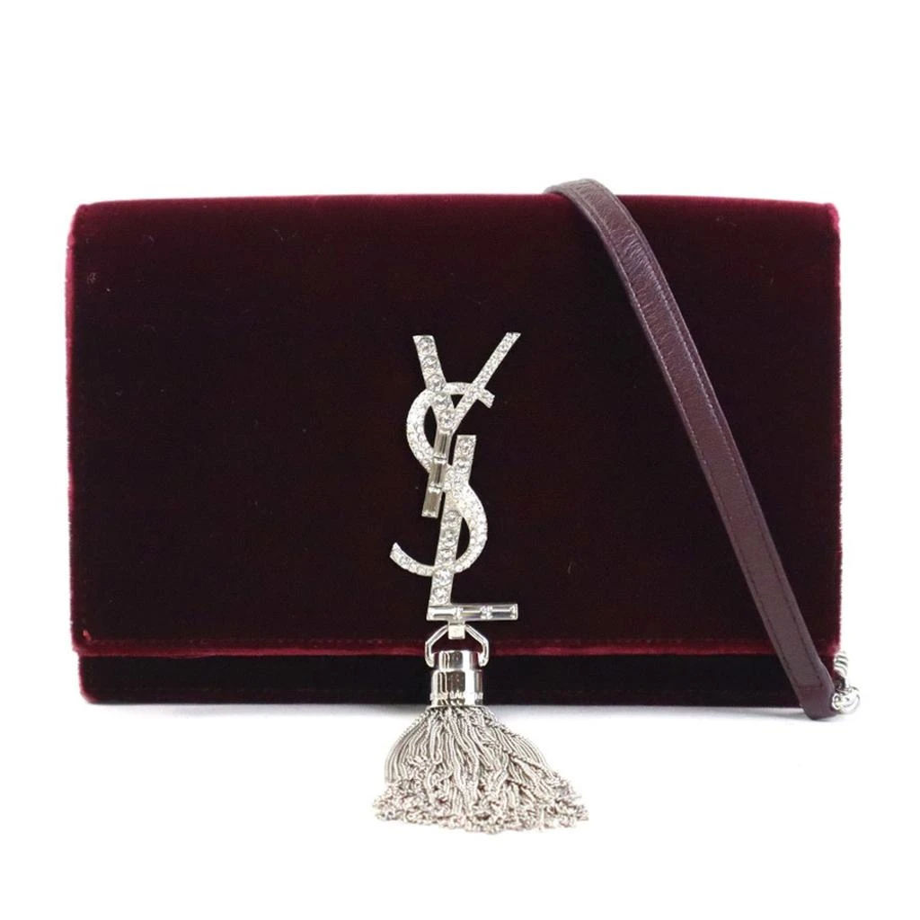 Yves Saint Laurent Velvet Shoulder Bag (Pre-Owned) 1