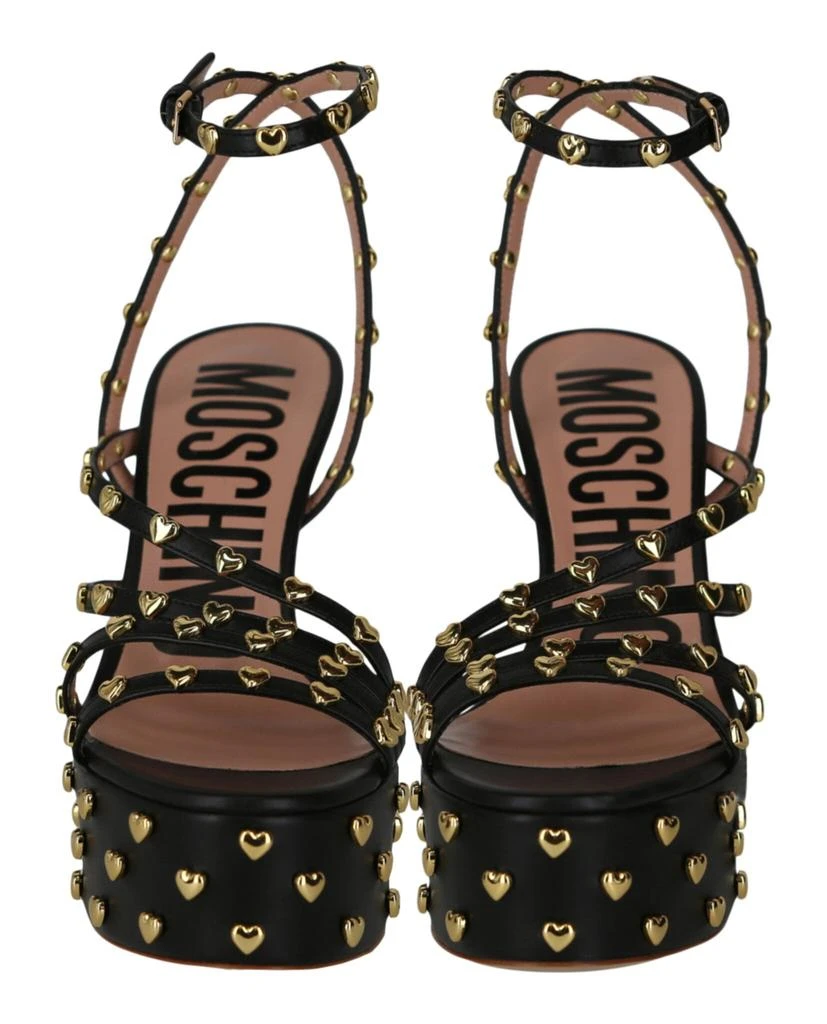 Moschino Heart Studded Platform Heels 5