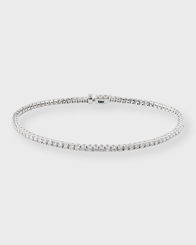 Memoire 18K White Gold Diamond Tennis Bracelet, 1.96tcw
