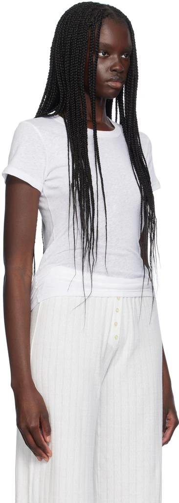 LESET White Laura Slim Fit T-Shirt 2
