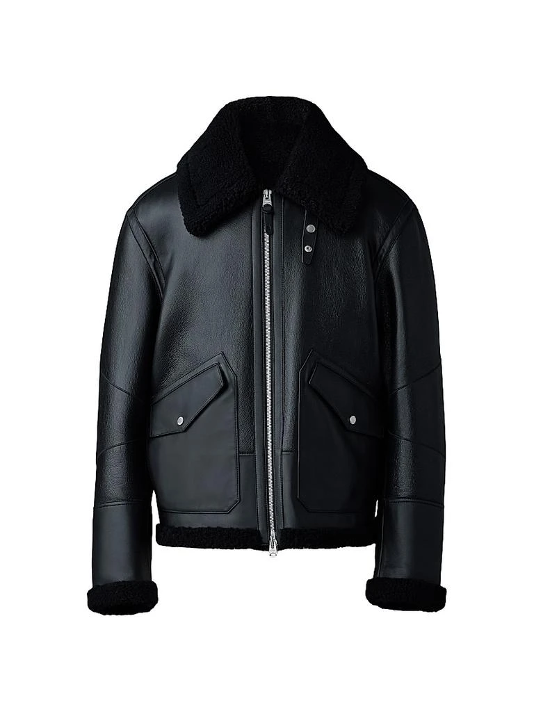 Mackage Atlas Shearling & Leather Aviator Jacket 1