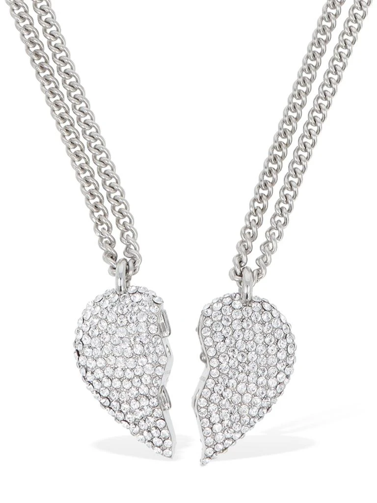 Balenciaga Lovelock Brass & Glass Necklace 1