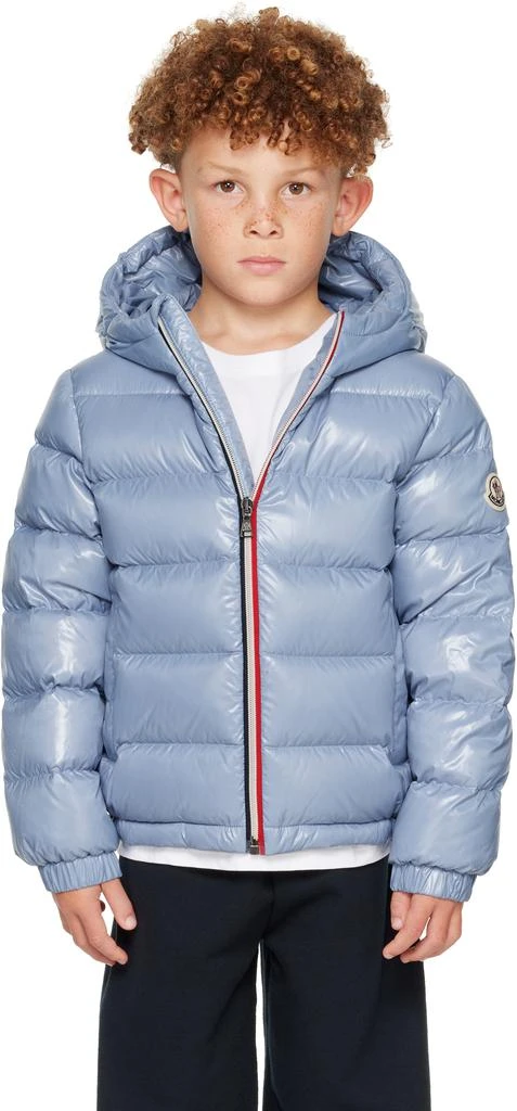 Moncler Big Kids Blue New Aubert Hooded Down Jacket 1