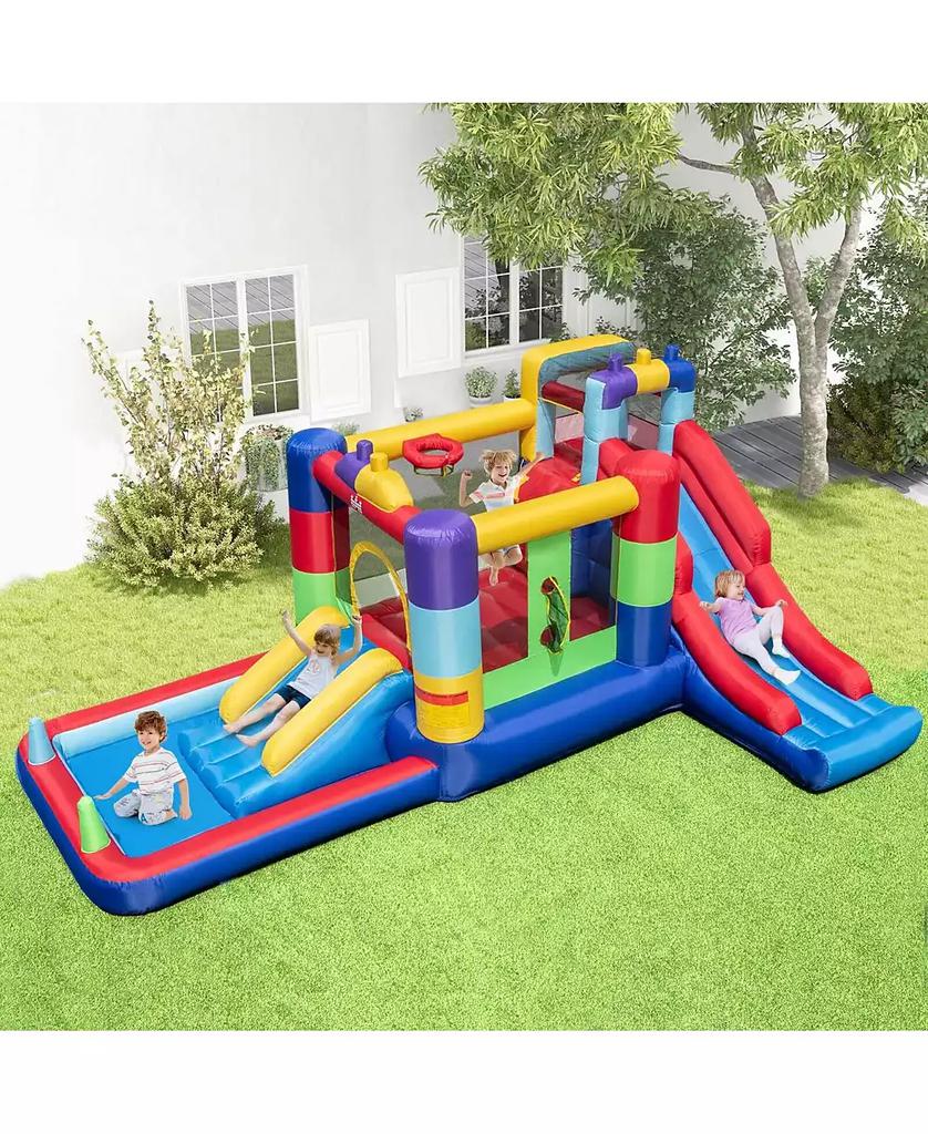 Mecale Inflatable Bounce House with 680W Blower and Ball Pit