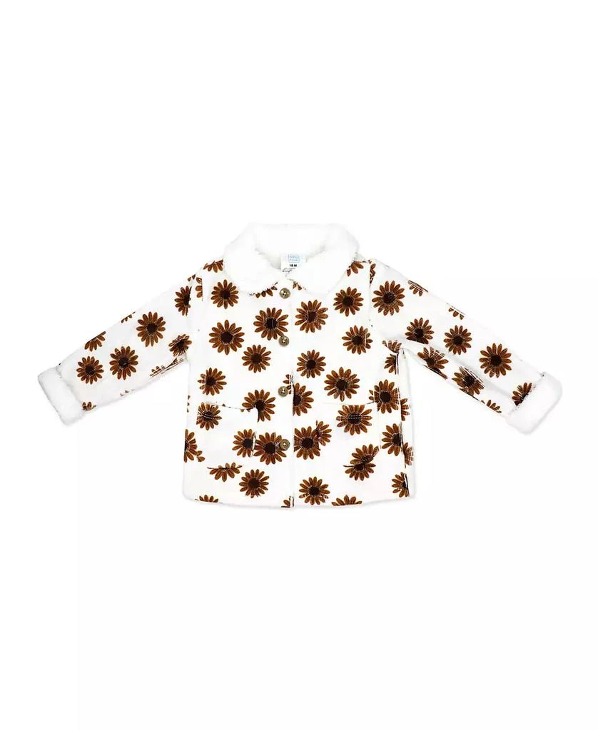 Baby Mode Baby Girls
 Wildflower Short-Sleeve Bodysuit, Jacket and Pants, 3-Piece Set 4